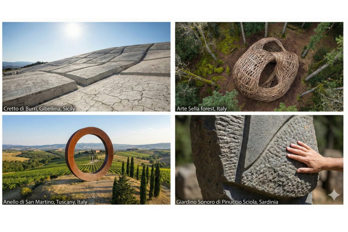 Anelli rossi, piramidi e cattedrali di alberi: la Land Art è uno dei segreti meglio custoditi d’Italia